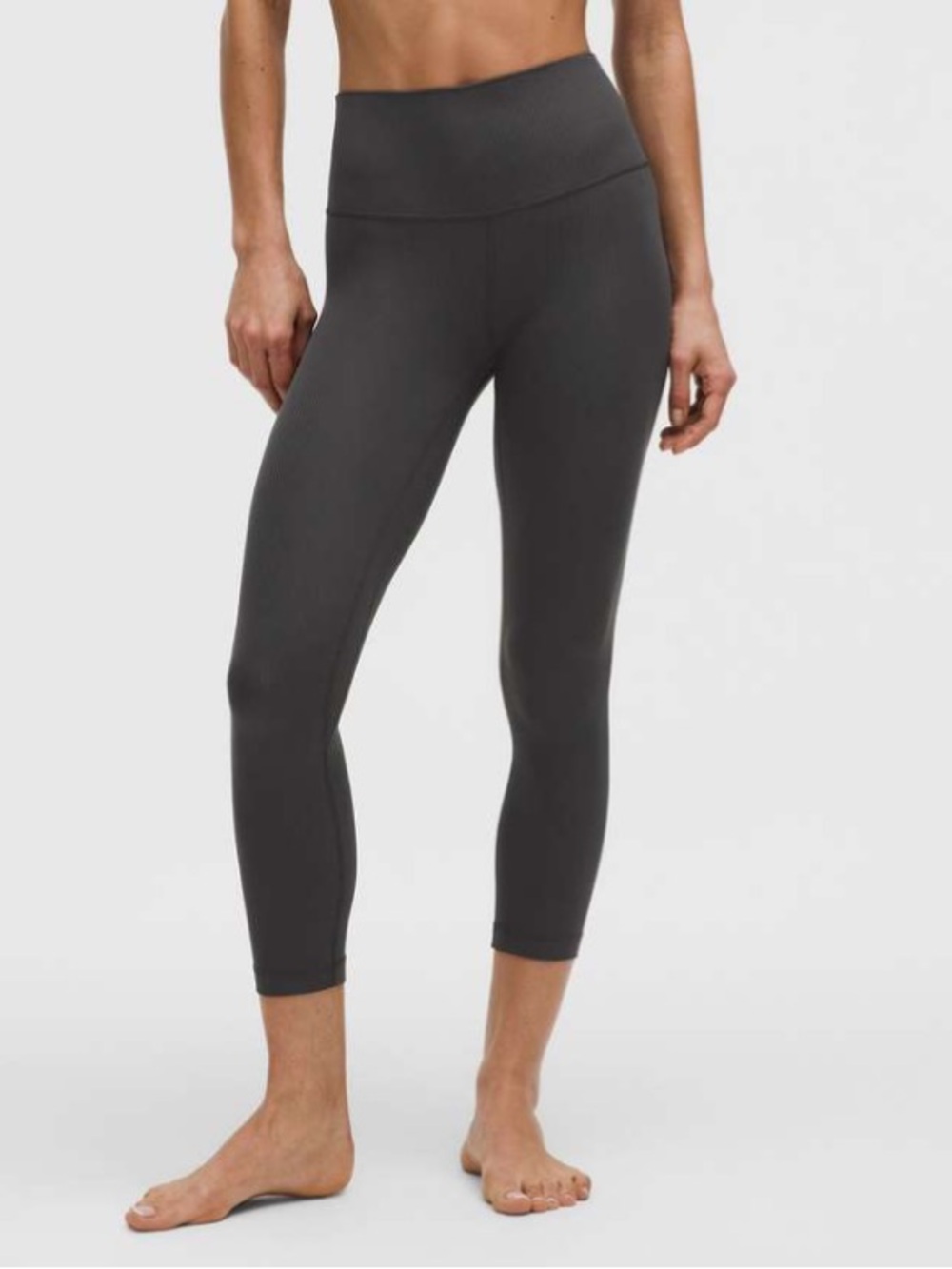 Lululemon Align High-Rise Ribbed Crop 23"  Size 4, Black